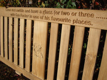 Load image into Gallery viewer, Labrador dog head carved into wood on a memorial bench - 4mb1393