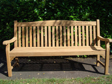 Load image into Gallery viewer, Steam engine carved into wood on a memorial bench - 4mb1897
