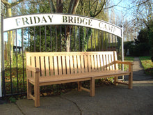 Load image into Gallery viewer, Britannia Memorial Bench 8ft in FSC Certified Teak Wood