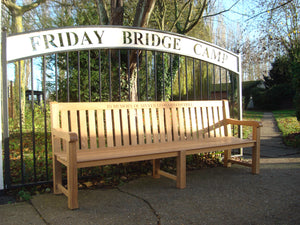 Britannia Memorial Bench 8ft in FSC Certified Teak Wood