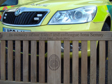 Load image into Gallery viewer, 2014-01-10-Kenilworth bench 5ft with central panel in teak wood-2794