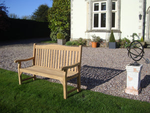 Warwick Memorial Bench 5ft in FSC Certified Teak Wood