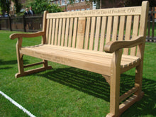 Load image into Gallery viewer, 2014-05-07-Kenilworth bench 6ft with central panel in teak wood-2843
