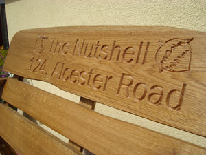 Nutshell carving to wood