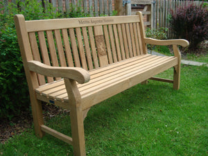 2014-06-05-Kenilworth bench 6ft with central panel in teak wood-2977