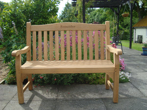 Warwick Memorial Bench 4ft in FSC Certified Teak Wood