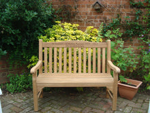 Load image into Gallery viewer, Warwick Memorial Bench 4ft in FSC Certified Teak Wood