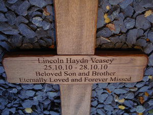 Rustic Medium Cross in Oak wood