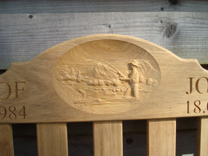 3d fisherman scene engraving