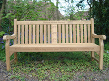 Load image into Gallery viewer, memorial bench with dogs bone carved into wood - 4mb3659