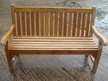 Load image into Gallery viewer, memorial bench with Goose silhouette carved into wood - 4mb3703