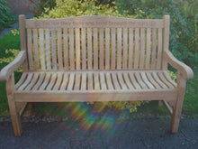 Load image into Gallery viewer, memorial bench with Atom symbol carved into wood - 4mb3706