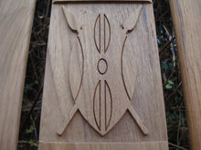 Load image into Gallery viewer, Kenya emblem carved into wood on memorial bench - 4mb2094