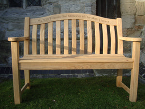 Turnberry Memorial Bench 4ft in FSC Certified Roble wood