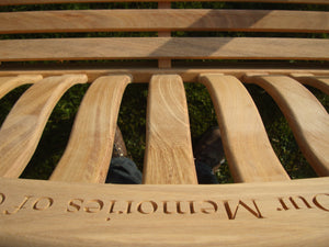 Turnberry Memorial Bench 4ft in FSC Certified Roble wood