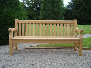 Royal Park Memorial Bench 6ft in FSC Certified Roble wood (Free 1 line engraving)