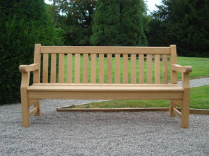 Royal Park Memorial Bench 6ft in FSC Certified Roble wood (Free engraving + Weather Cover)