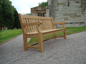 Royal Park Memorial Bench 6ft in FSC Certified Roble wood (Free engraving + Weather Cover)