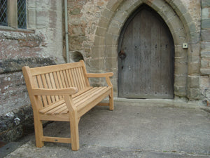 Royal Park Memorial Bench 6ft in FSC Certified Roble wood (Free engraving + Weather Cover)