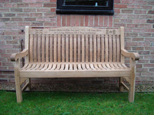Load image into Gallery viewer, memorial bench with the flag of Canada carved into wood - 4mb4045