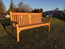 Load image into Gallery viewer, 2017-01-23-Kenilworth bench 6ft with central panel in teak wood-0047