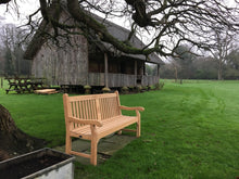 Load image into Gallery viewer, 2016-01-06-Kenilworth bench 6ft with central panel in teak wood-4121