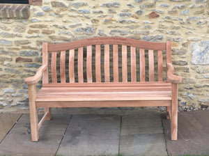 Turnberry Memorial Bench 5ft in FSC Certified Mahogany wood (Free sealer)