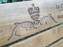 Load image into Gallery viewer, Rustic Memorial Bench 5ft6 in Oak wood