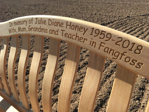 Turnberry Memorial Bench 4ft in FSC Certified Roble wood