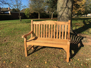 Warwick Memorial Bench 4ft in FSC Certified Teak Wood