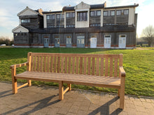 Load image into Gallery viewer, Britannia Memorial Bench 8ft in FSC Certified Teak Wood