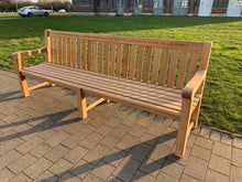 Load image into Gallery viewer, Britannia Memorial Bench 8ft in FSC Certified Teak Wood