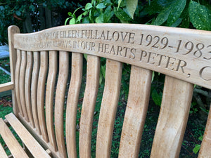 Oxford Memorial Bench 5ft in FSC Certified Teak Wood