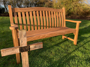 Oxford Memorial Bench 5ft in FSC Certified Teak Wood