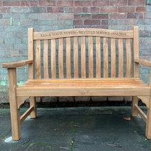 Load image into Gallery viewer, Oxford Memorial Bench 4ft in FSC Certified Teak Wood
