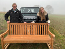 Load image into Gallery viewer, 2018-12-30-Kenilworth bench 6ft with central panel in teak wood-10000