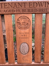 Load image into Gallery viewer, 2018-12-30-Kenilworth bench 6ft with central panel in teak wood-10000