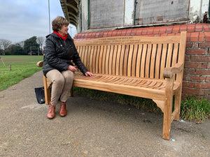 Bench installation with anchors to tarmac