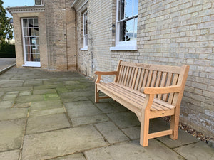 Royal Park Memorial Bench 6ft in FSC Certified Roble wood (Free engraving + Weather Cover)