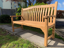 Load image into Gallery viewer, Oxford Memorial Bench 5ft in FSC Certified Teak Wood