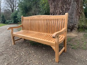 Racing car engraved on Windsor teak memorial bench