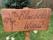 Load image into Gallery viewer, Bluebells carving to wood