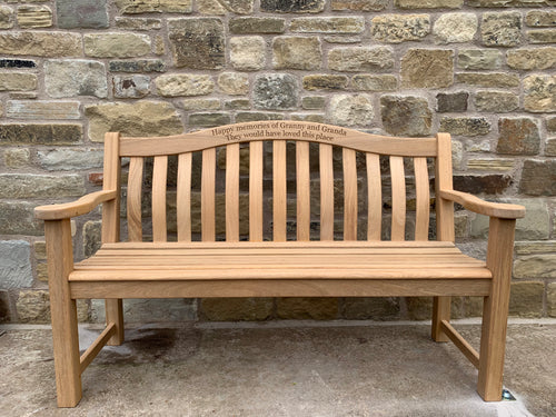 Turnberry Memorial Bench 5ft in FSC Certified Roble wood