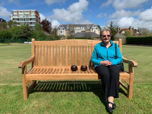 Load image into Gallery viewer, 2019-4-26-Windsor bench 6ft in teak wood-5667