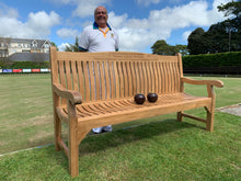 Load image into Gallery viewer, 2019-4-26-Windsor bench 6ft in teak wood-5667