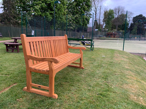 Kenilworth memorial bench with Teak protector applied
