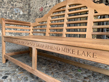 Load image into Gallery viewer, 2019-4-27-Lutyens bench 6ft in teak wood-5821