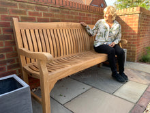 Load image into Gallery viewer, Windsor Memorial Bench 6ft in FSC Certified Teak Wood