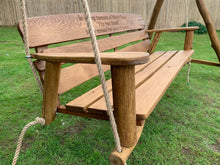 Load image into Gallery viewer, 2019-5-3-Rustic swing seat 6ft in oak wood-5690