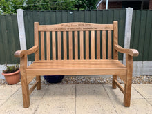 Load image into Gallery viewer, 2019-5-17-Warwick bench 4ft in teak wood-5832